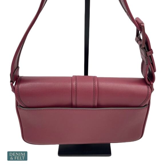 NEW Michael Kors Colby Medium Leather Shoulder Bag Mulberry Buckle Flap Purse - Picture 7 of 13